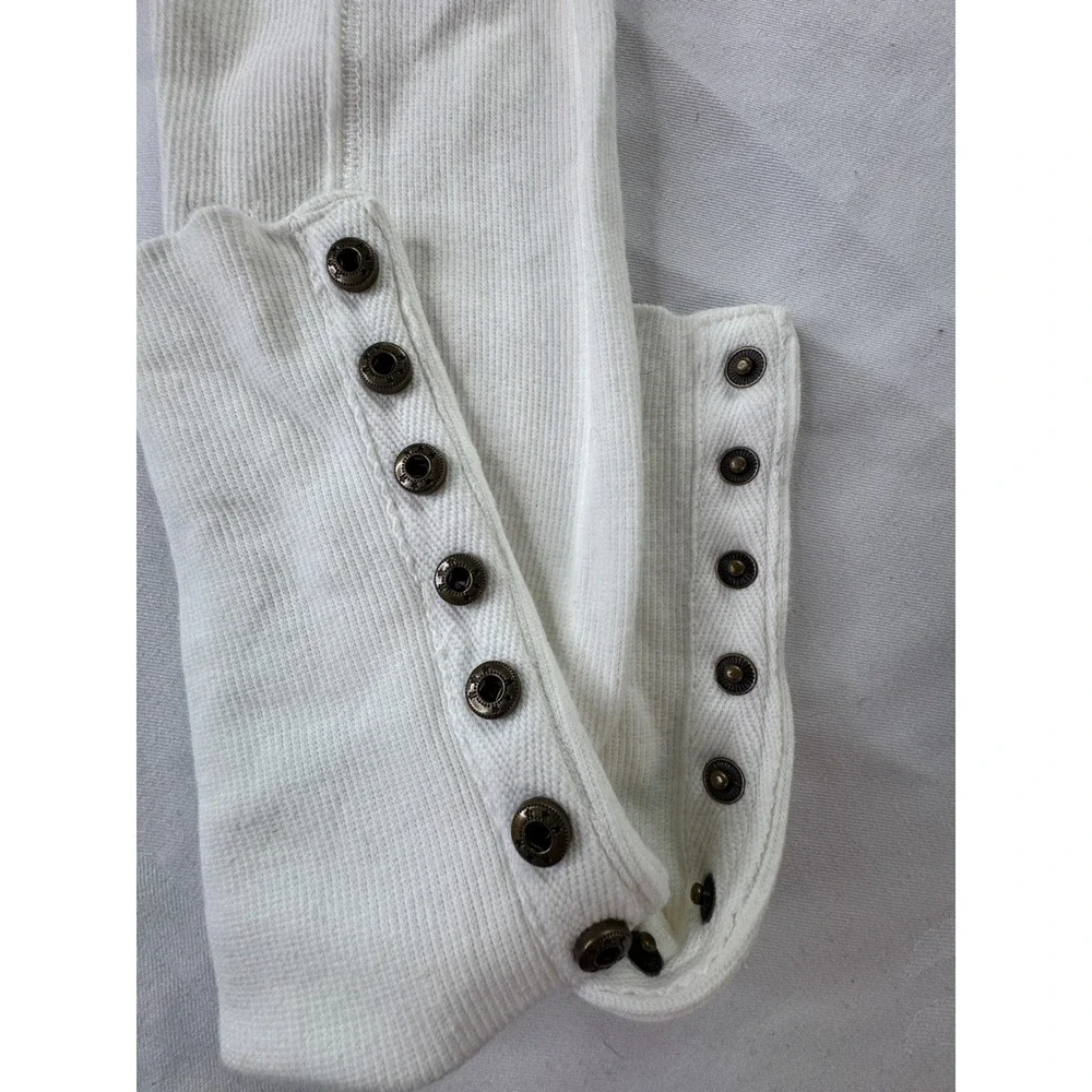 Free People We The Free Ribbed Stuck On You Ivory Top Cuff Small Y2K Skater goth